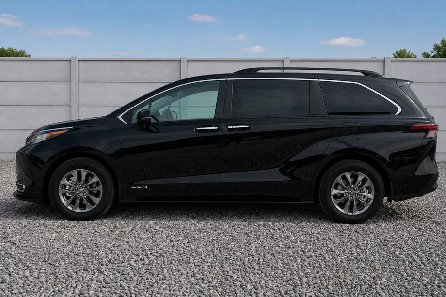 Toyota Sienna 2020– Geïntegreerde dakrails zwart OEM (aluminium) Image