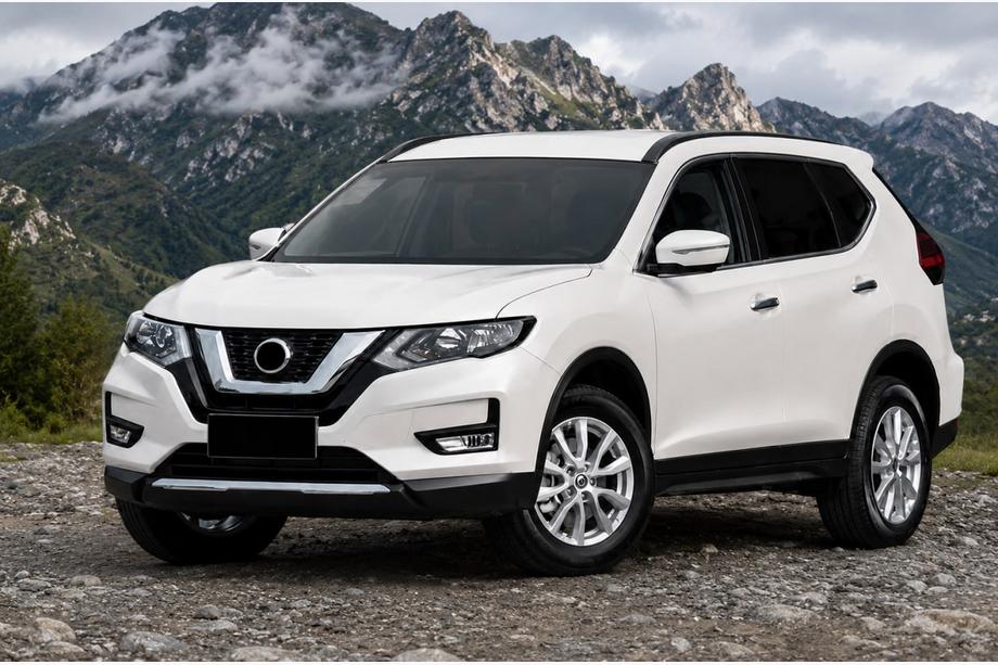 Nissan X-trail T32/Rogue 2014–2021 Geïntegreerde dakrails zwart OEM (voor X-trail, aluminium, montage met lijm) Image
