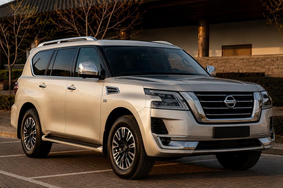 Nissan Patrol Y62 2010–2024 Dakrails grijs (aluminium) Foto 1