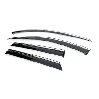 Raamwindschermen met chromen sierlijst Niken (voor LWB, 4 stuks)