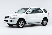 Kia Sportage 2004–2010 Side steps Allmond White (2 st., aluminium) foto 1