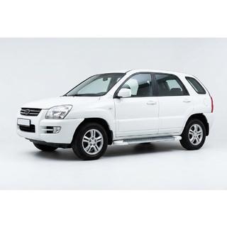 Side steps Allmond White (2 st., aluminium) Kia Sportage 2004–2010 foto 1