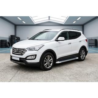 Side steps Allmond White (2 st., aluminium) Hyundai Santa Fe 3 2012–2018 foto 1