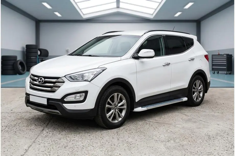 Hyundai Santa Fe 3 2012–2018 Side steps Allmond White (2 st., aluminium) Image