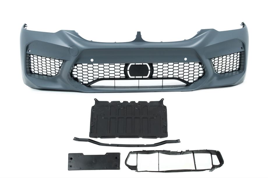 BMW 5 Serie G30/G31 2017–2023 Voorbumper in M5 F90-stijl (voor 2017-2020) Image