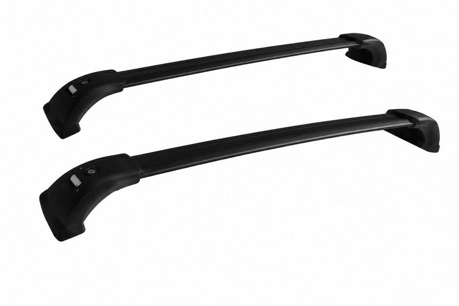 Toyota Highlander 2013–2019 Dakdragers (dwarsbalken) zwart voor dakrails OEM (afsluitbaar met sleutel, aluminium) Image