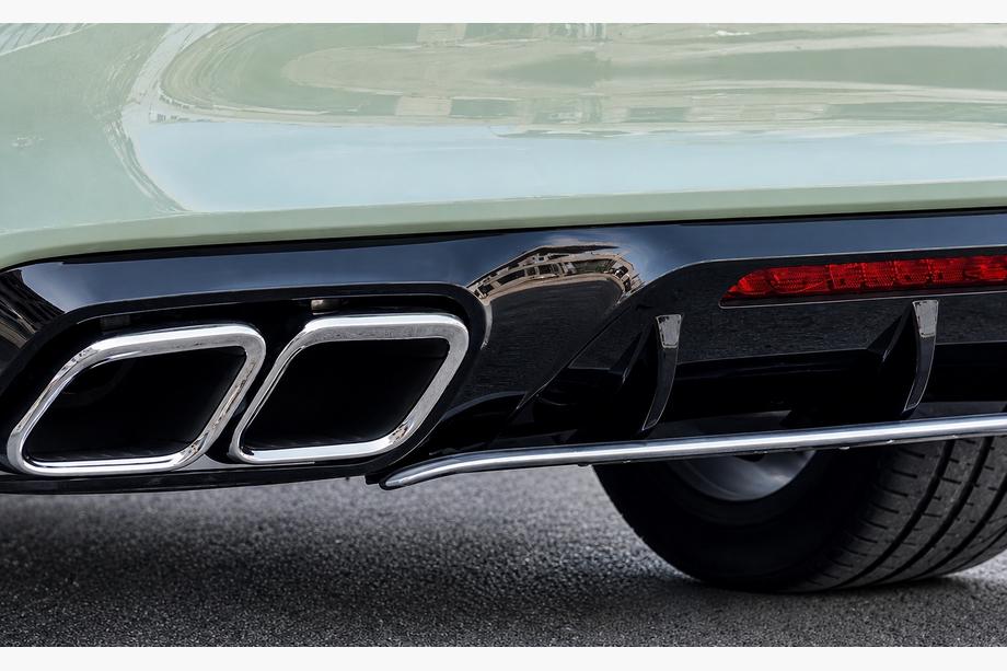 Mercedes CLS C218 2011–2018 Achterdiffuser met chromen uitlaattips (2015-2018, GT63 design) Foto 4