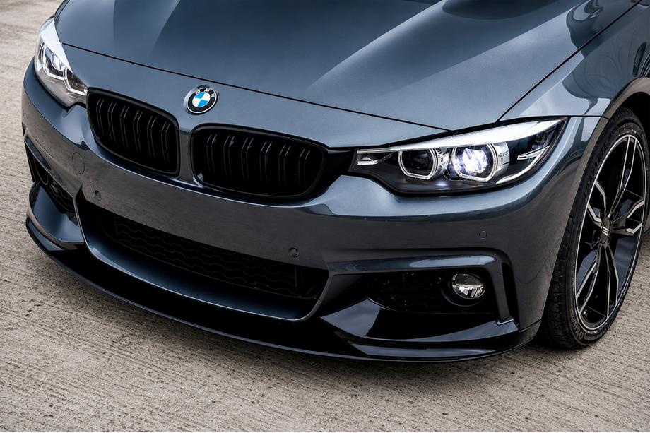 BMW 4 Serie F32/F33/F36 2012–2020 MP-Style voorbumper lip (voor M-Sport, hoogglans zwart) Image