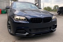 BMW 5 Serie F10/F11 2010–2016 Front bumper lip MP-Style (voor M-Performance, hoogglans zwart) foto 2