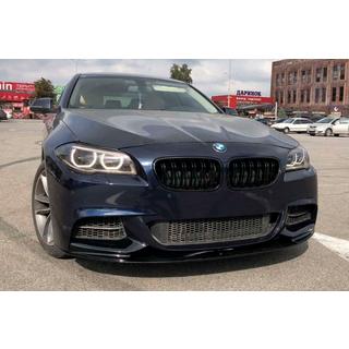 Front bumper lip MP-Style (voor M-Performance, hoogglans zwart) BMW 5 Serie F10/F11 2010–2016 foto 4
