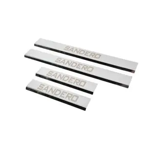 Carmos V3 dorpellijsten RVS (4 stuks) Renault Sandero 2007–2013 foto 2