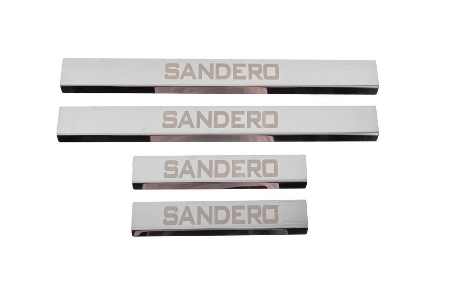 Renault Sandero 2007–2013 Carmos V3 dorpellijsten RVS (4 stuks) Image