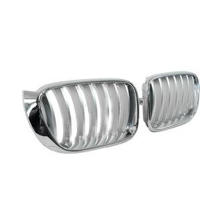 Niergrille 1Bar (2014-2018, grijs met chroomrand) BMW X3 F25 2011–2018 foto 4