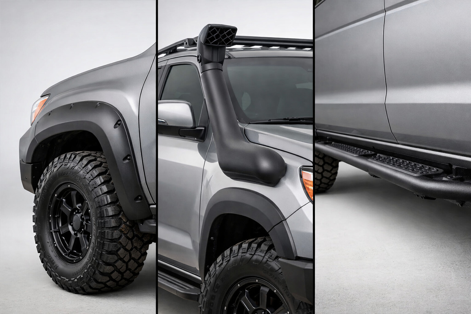 Welke offroad-accessoires eerst: Bushwacker, snorkel of rock sliders