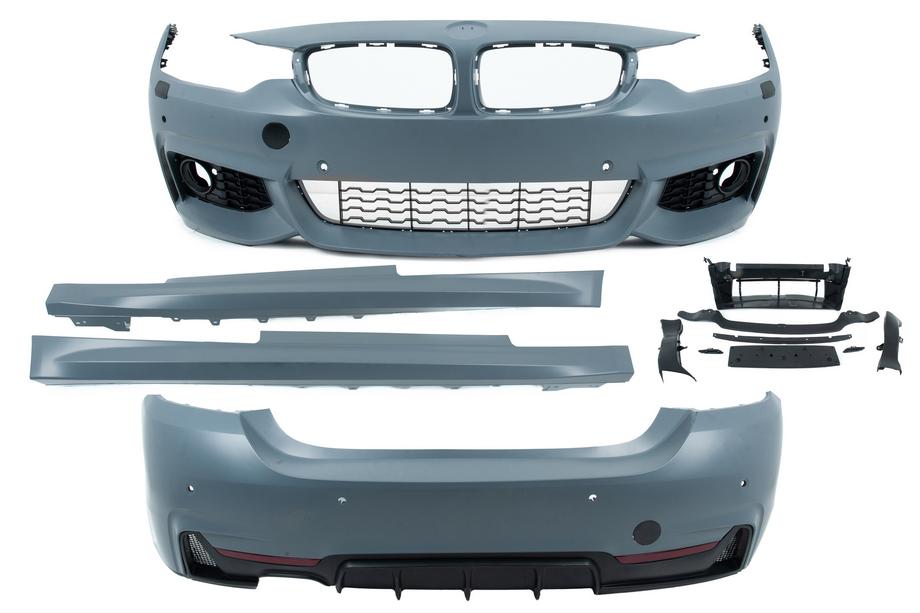 BMW 4 Serie F32/F33/F36 2012–2020 M-Sport bodykit (voor F32) Enkele uitlaat met uitlaten links en rechts Foto 3