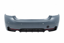 BMW 4 Serie F32/F33/F36 2012–2020 Achterbumper met diffuser voor enkelvoudige uitlaat aan beide zijden M-Sport foto 1