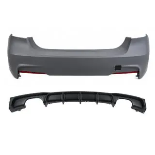 Achterbumper met diffuser voor dubbelzijdige dubbele uitlaat M-Sport (voor F30)