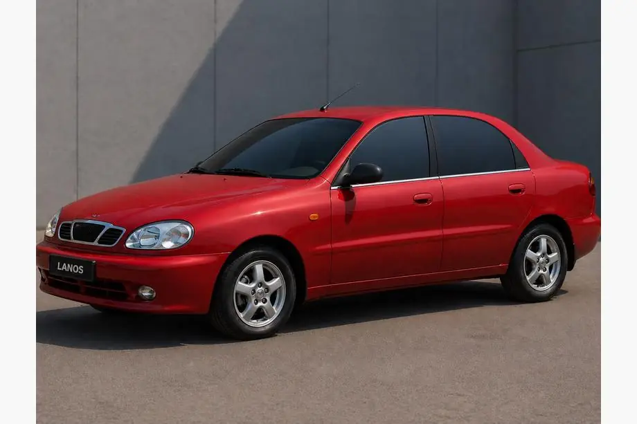 Daewoo Lanos 1998–2017 Raamomlijsting (4 stuks, RVS) Image