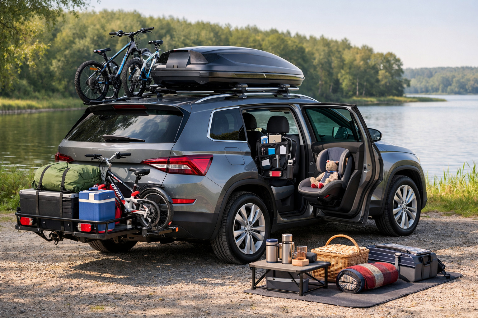Upgradepakket voor Skoda Kodiaq 2016-2023 voor gezin en bagage