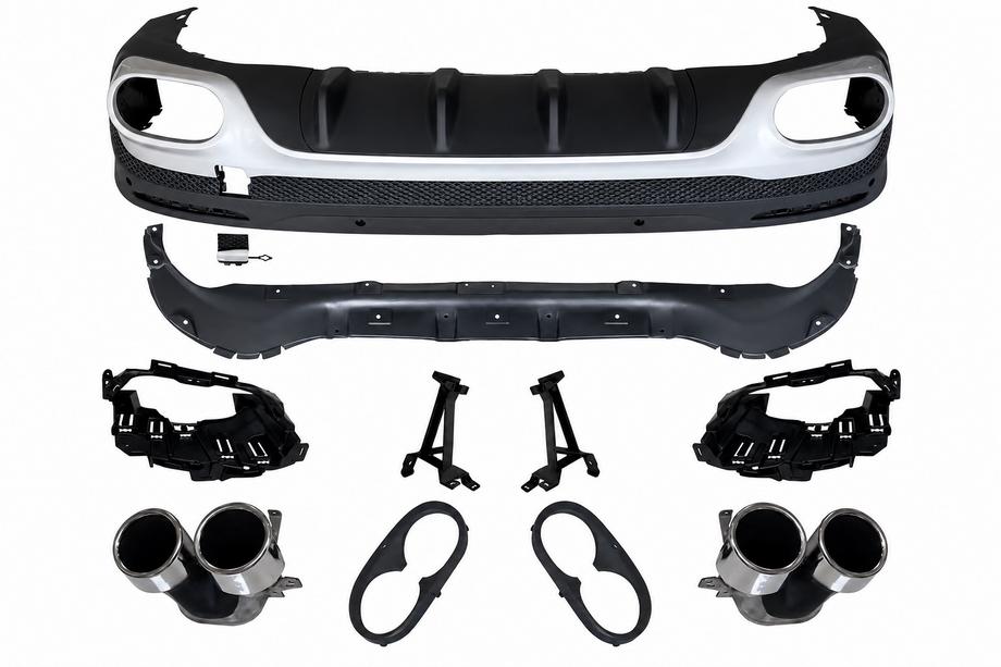 Mercedes GLB X247 2019– Achterdiffuser met uitlaatsierstukken (AMG GLB45 2024 design) Foto 1