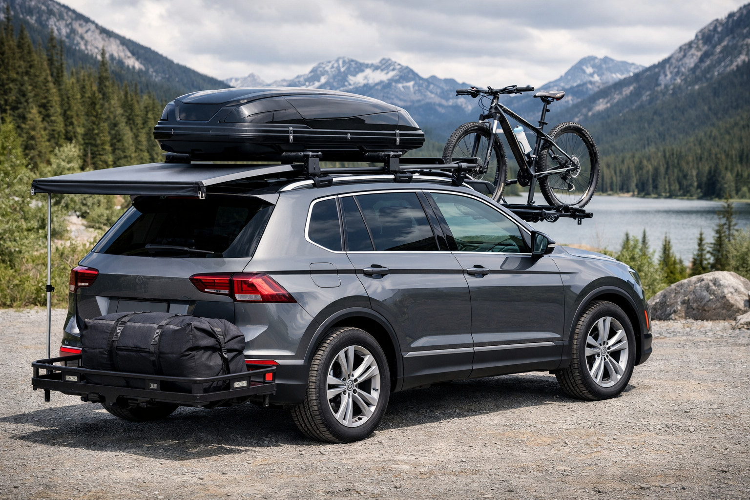 Wat te monteren op de Volkswagen Tiguan 2016-2023 voor dakbagage en reizen