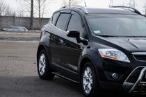 Ford Kuga 2008–2013 Side steps Premium (2 stuks, RVS) Black 60 mm foto 1