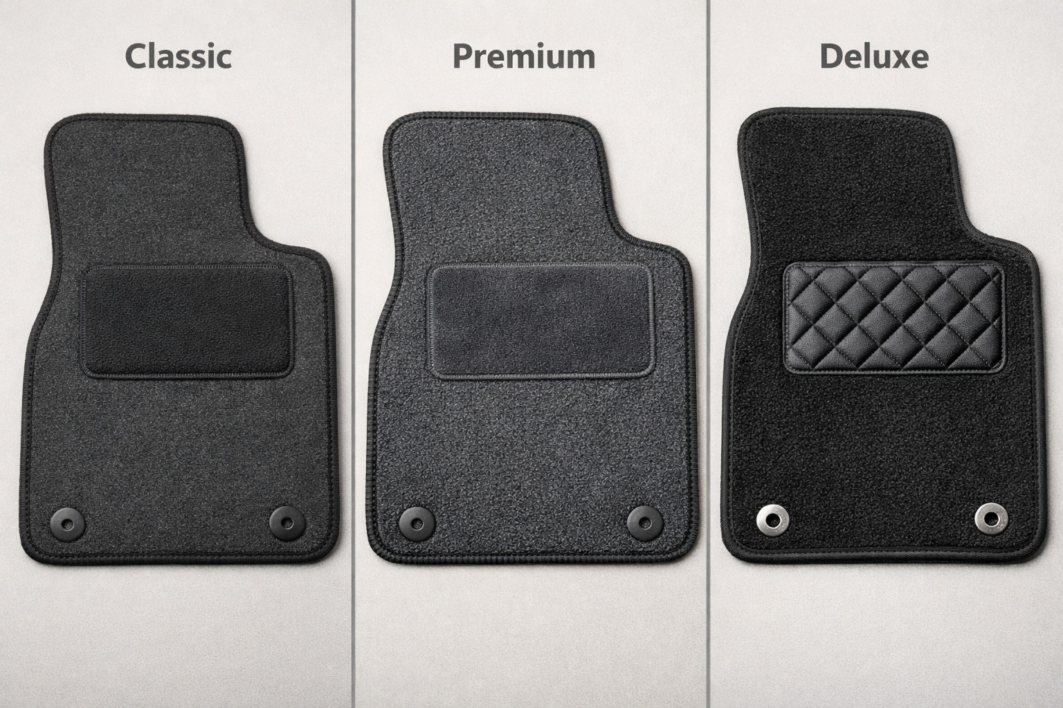 Textielen vloermatten Classic, Premium of Deluxe: welk niveau kiezen