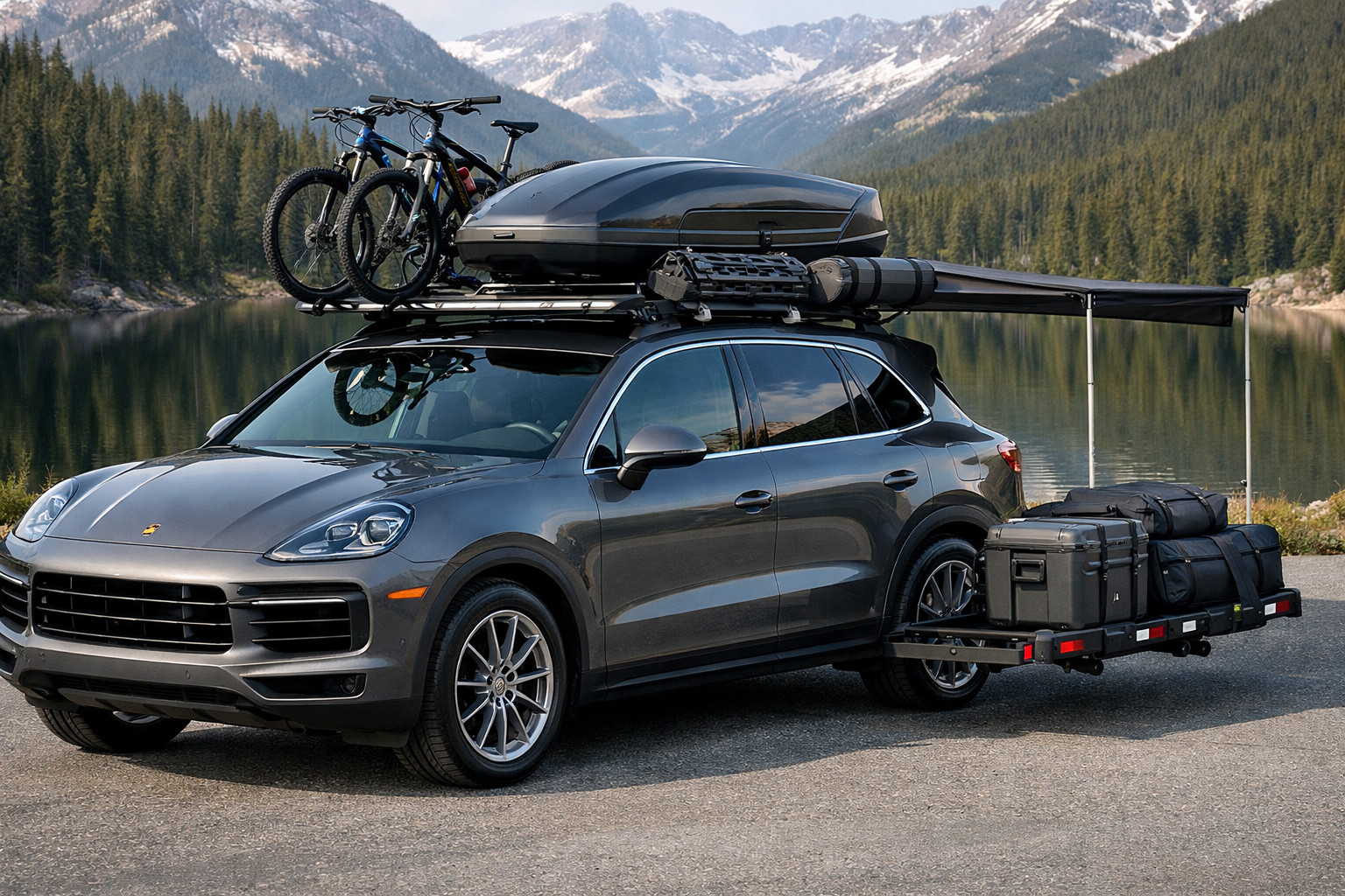 Wat te monteren op een Porsche Cayenne 2018+ voor dak en reizen