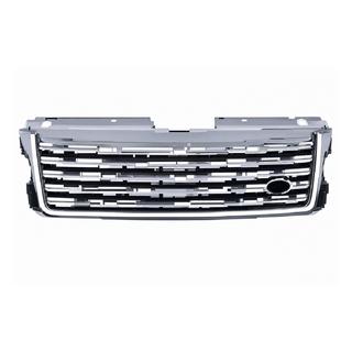 Zwarte grille met zilverkleurige sierstrips (facelift 2013→2023)