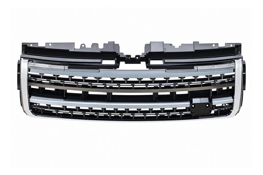 Range Rover Evoque 2012–2018 Zwarte radiateurgrille met zilverkleurige inserts (2016) Image