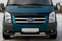 Ford Transit 2000–2014 Grillelijst voor radiateurgrille (set van 2, RVS) OmsaLine - Italiaans roestvrij staal foto 1
