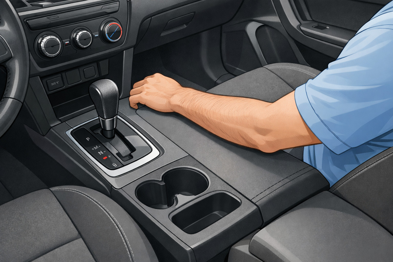 Wat te doen als je auto geen comfortabele rechterarmsteun heeft
