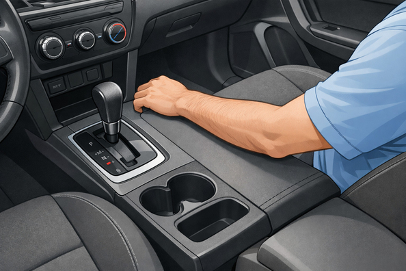 Wat te doen als je auto geen comfortabele rechterarmsteun heeft