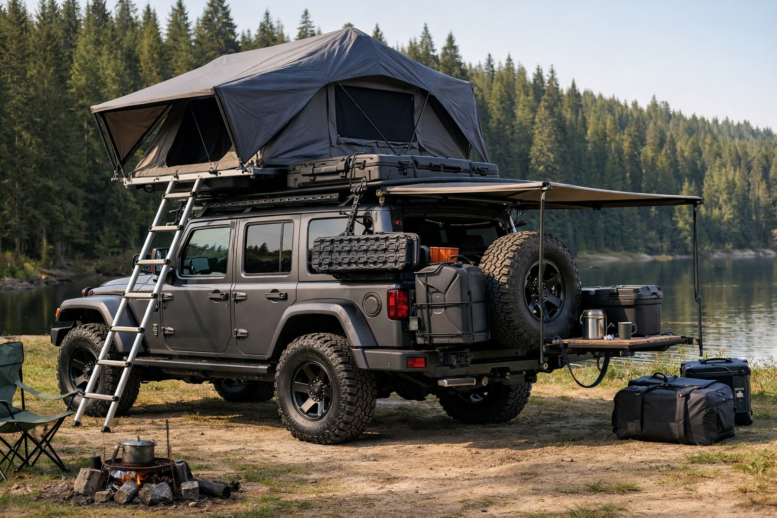 Upgradepakket voor Jeep Wrangler 2018+ voor outdoor, bagage en dagelijks comfort