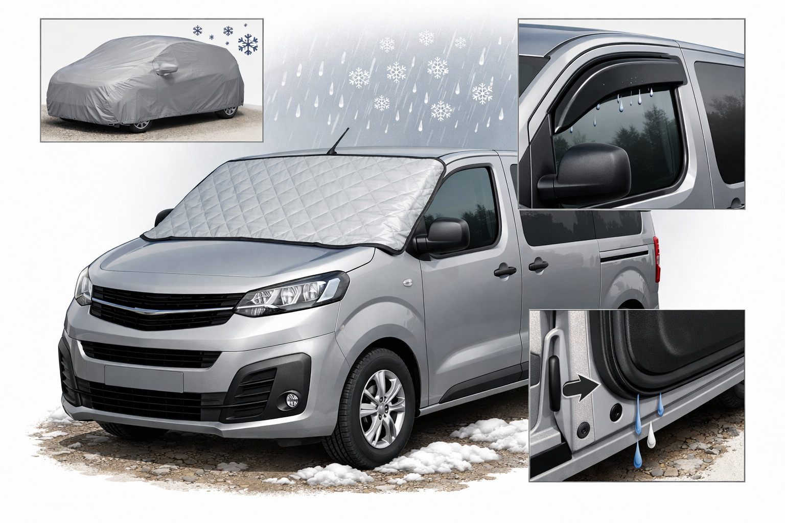 Zo bescherm je Opel Vivaro 2019+ tegen stof, sneeuw en neerslag op buitenparking