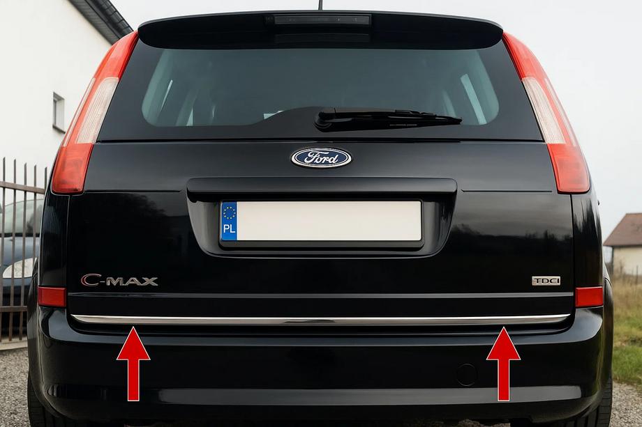 Ford C-Max 2004–2010 RVS kofferbakrand Image