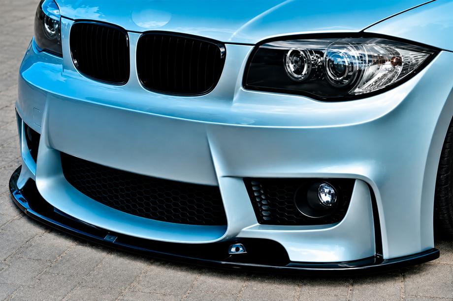 BMW 1 Serie E81/E82/E87/E88 2004–2011 DPT front lip spoiler (voor 1M E87, 2004-2008, hoogglans zwart) Image