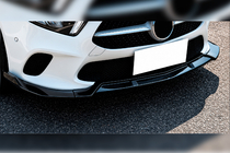 Mercedes A-Klasse W177 2018– Voorbumper lip spoiler DPT V-1 (hoogglans zwart) foto 1