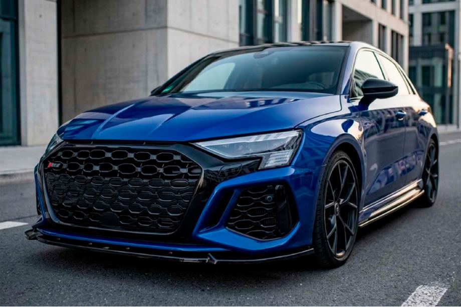 Audi A3 2020– Frontlip voor voorbumper Lip DPT V2 (voor RS3, 2020-2024, hoogglans zwart) Image