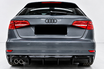 Audi A3 2012–2020 Achterdiffuser DPT (2016-2020, SD, glanzend zwart) foto 1