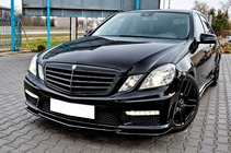 Mercedes E-klasse W212 2009–2016 DPT voorspoilerlip (voor E63 AMG, 2009-2012, hoogglans zwart) foto 1