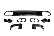 Mercedes E-class W213 2016–2023 Achterdiffuser met uitlaatsierstukken E53-Design Black (voor Base) foto 1