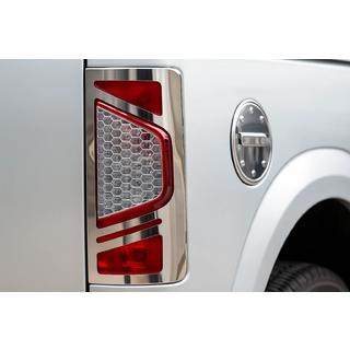 Chroom achterlichtcovers variant nr. 2 (2 stuks, RVS) foto 1