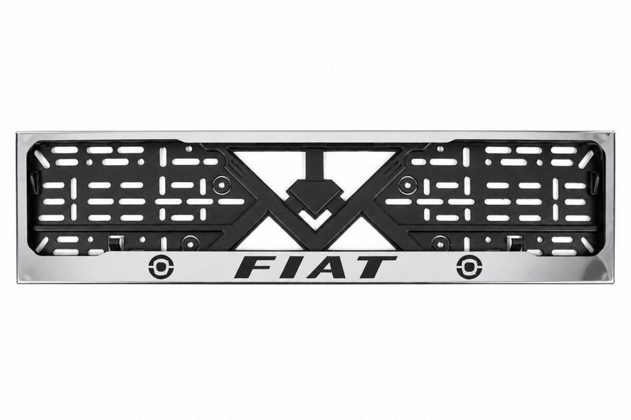 Fiat Verchroomde kentekenplaathouder (1 st., roestvrij staal) Foto 1