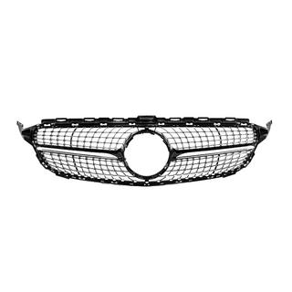 Voorgrille Diamond Black (voor Avantgarde/AMG-Line/C43 AMG) Mercedes C-klasse W205 2014–2021 foto 1