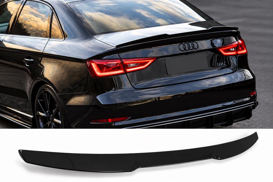 Audi A3 2012–2020 M4-Style spoiler (voor SD, hoogglans zwart) Foto 1