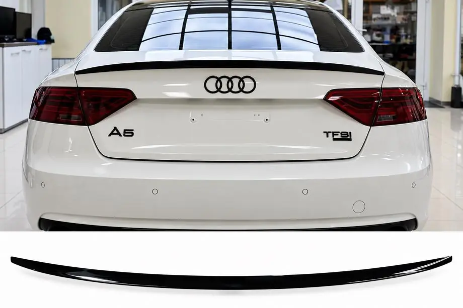 Audi A5 2007–2015 S-Style spoiler (voor Sportback, hoogglans zwart) Foto 1
