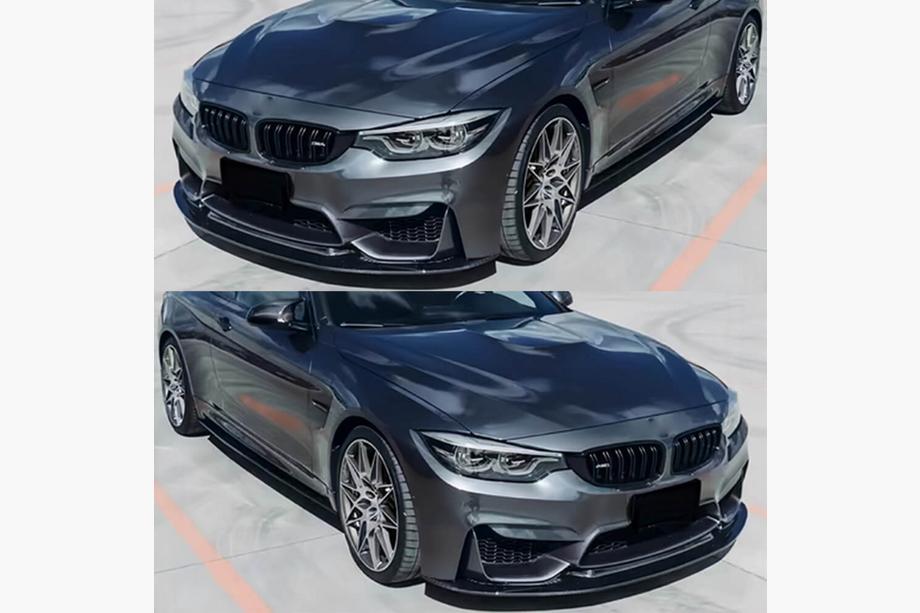 BMW 3 Serie F30/F31 2012–2019 Voorbumper lip Lip V14 (voor F80, carbon) Foto 2