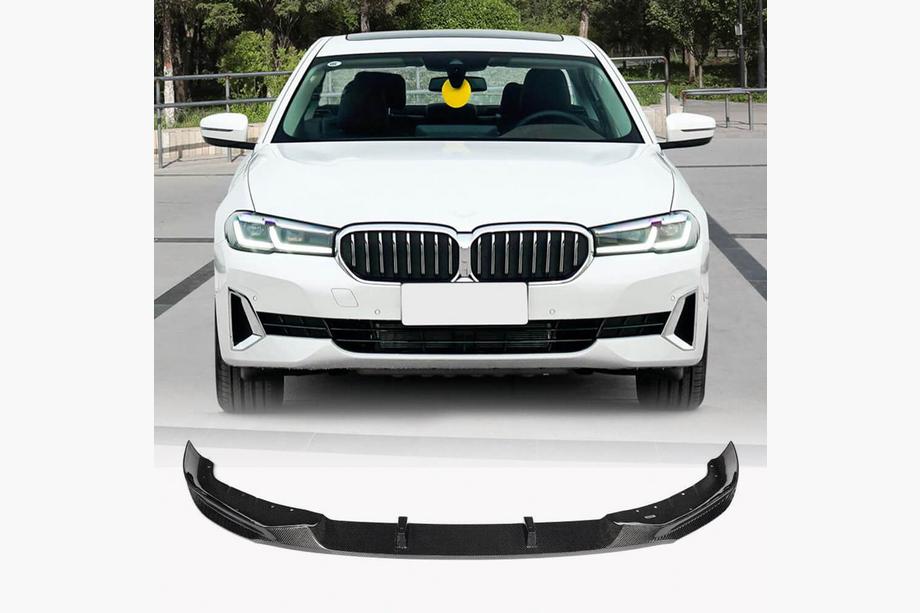 BMW 5 Serie G30/G31 2017–2023 Front bumper lip Lip (voor Base 2021-2024, carbon) Foto 1