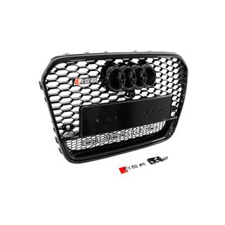 Zwarte RS-style voorgrille met Quattro-opschrift (2011-2014, voor camera) foto 3